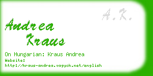 andrea kraus business card